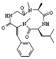  Structure formula of tentoxin (C22H30N4O4) 